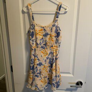 Lucca Orange & Blue Floral Sun Dress